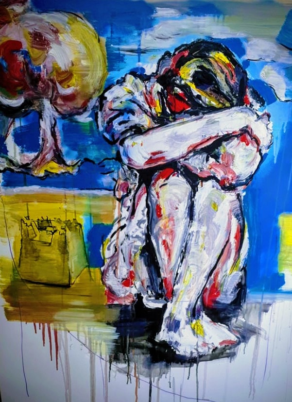 Depression, Acrylic on Board